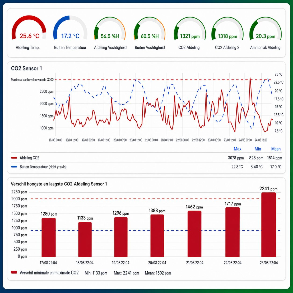 Stal Data Realtime Dashboard metingen